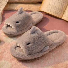 Load image into Gallery viewer, Unisex Shark Slippers | Fluffy Faux Fur House Shoes for Women &amp; Men