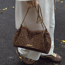 Load image into Gallery viewer, Leopard Print Shoulder Bag for Women | PU Leather Double Strap Handbag