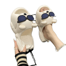 Load image into Gallery viewer, Cute Sunglasses Bear Slippers