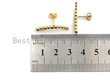 Load image into Gallery viewer, Clorful CZ Thin Strip Stud Earrings, Sku#J80
