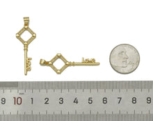 Load image into Gallery viewer, CZ Key with Love Word Shape Pendant, Sku#LK599