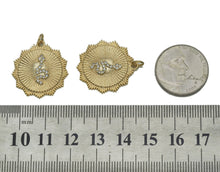 Load image into Gallery viewer, Gold CZ Snake Round Medallion Charm, Sku#CP40
