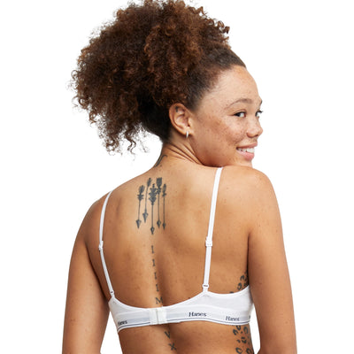 Hanes Originals Women's Stretch Triangle Bra, 2-Pack