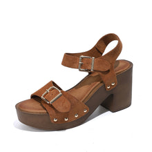 Load image into Gallery viewer, Waterproof Platform Chunky Heel Sandals
