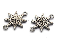 Load image into Gallery viewer, Black CZ Pave On Black Micro Pave Star Connector, Sku#A94