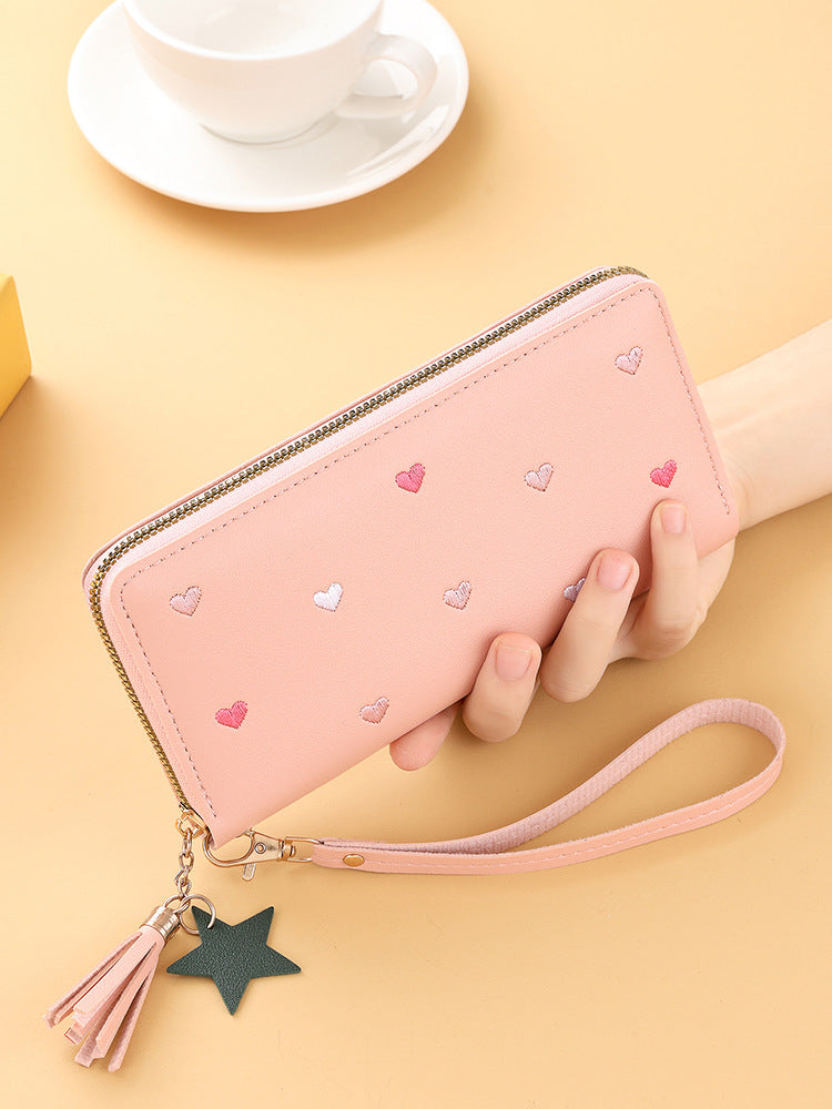 Embroidered Long Wallet