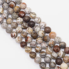 Load image into Gallery viewer, Genuine Mexican Red Brown Gray Agate, 6mm/8mm/10mm/12mm Round Smooth Beads, Sku#U1610