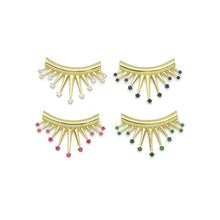 Load image into Gallery viewer, Colorful CZ Gold Celebration Dream Star Tube Pendant, Sku#LX337
