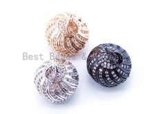 Load image into Gallery viewer, CZ Micro Pave Crown Pendant Tassel Cap/Tassel Head, Rhodium Plated CZ End Cap, sku#F69