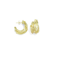 Load image into Gallery viewer, Gold Multi Wire Lines Earrings, Sku#LD565