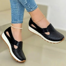 Load image into Gallery viewer, Women's Plus-Size Korean Chunky-Sole Slip-On Flats | Round Toe Mules | EU 36–43