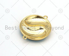 Load image into Gallery viewer, Colorful Enamel Yinyang Round Shape Connector, 18K Gold Filled Tai Ji Connector,Necklace Bracelet Religious Connector,25x31mm,Sku#LK451