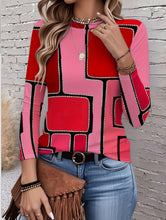 Load image into Gallery viewer, Women's Crew-Neck Long-Sleeve Fashionable Casual Top