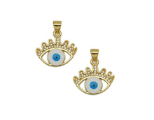 Load image into Gallery viewer, CZ Enamel Evil Eye Charm, Sku#JL97