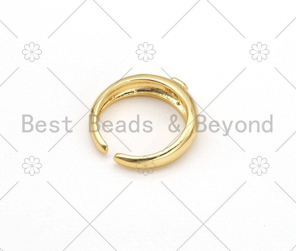 Square CZ Adjustable Ring, Sku#X218