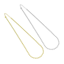 Load image into Gallery viewer, Gold Silver String Round Ball Chain Adjustable Necklace, Sku#A326