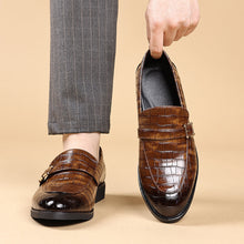 Load image into Gallery viewer, Men's Pointed Toe Leather Dress Shoes - Slip-On Business Casual Loafers