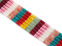 Load image into Gallery viewer, Mixed Color Jade Rondelle Smooth Beads, 5x8mm, Sku#U1421
