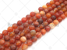 Load image into Gallery viewer, Dark Orange Fire Agate, Round Faceted 12mm, UA141C