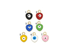 Load image into Gallery viewer, Enamel Evil Eye On Heart Pendant, Sku#B175