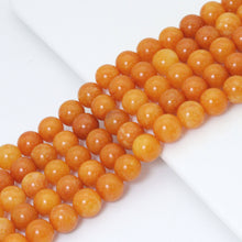 Load image into Gallery viewer, Orange Jade Round Smooth Beads, Sku#U2227