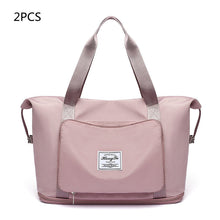Load image into Gallery viewer, Foldable Travel Gym Bag for Women – Large Capacity Waterproof Duffel Bag with Wet Pocket &amp; Luggage Strap