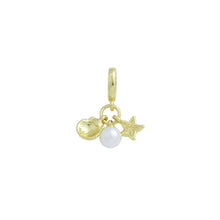 Load image into Gallery viewer, Pearl Gold Shell Starfish Charm Pendant, Sku#LD679