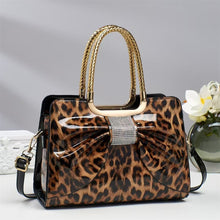 Load image into Gallery viewer, Hot-stone Embellished Fashionable Versatile Chic Leopard-print Womens Bag