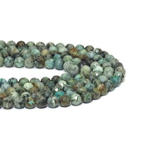 Load image into Gallery viewer, Genuine African Turquoise Round Faceted Beads, 8mm, Sku#U1514