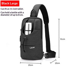 Load image into Gallery viewer, Men's Large Capacity Crossbody Chest Bag - Waterproof Oxford Cloth Cycling Sling Bag by Sarah Express