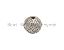 Load image into Gallery viewer, CZ Micro Pave Round Flower Patten Spacer Beads,sku#X114