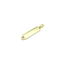 Load image into Gallery viewer, Clear CZ Gold Love Long Bar With Heart Charm Pendant, Sku#LX762