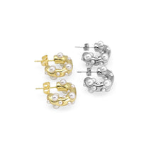 Load image into Gallery viewer, Gold Pearl Thick Stud Earrings, Sku#LX200