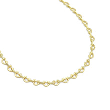 Load image into Gallery viewer, Gold Heart Link Chain Necklace, Sku#LD585