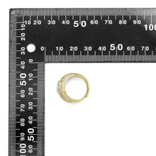 Load image into Gallery viewer, Chuny Square CZ Center Gold Silver Dome Ring, Sku#A209