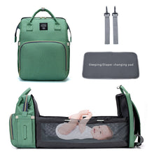 Load image into Gallery viewer, Waterproof Diaper Bag Backpack with USB Charging Port | Large Capacity Travel Nursing Bag for Moms &amp; Dads