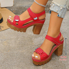 Load image into Gallery viewer, Women's Thick Sole High Heel Sandals | Single Strap Buckle Summer Shoes
