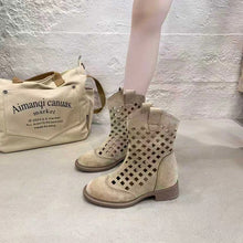 Load image into Gallery viewer, Hollowed-Out Mesh Mid-Calf Boots