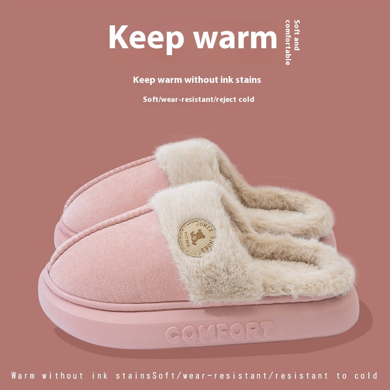 Plush Fleece Slippers for Women & Men | Winter Warm Indoor House Shoes with Non-Slip Sole