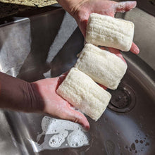 Load image into Gallery viewer, Eco Dish Washing Scrubbers 3 Pack - Loofah
