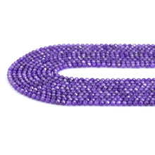 Load image into Gallery viewer, Dark Purple CZ Round Faceted Beads, Sku#U1869
