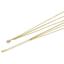Load image into Gallery viewer, Dainty Gold Diamond Moon Bar Pendant Layering chain necklace,sku#EF486