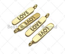Load image into Gallery viewer, CZ Love Micro Pave LOVE Bar Pendant, Cubic Zirconia Strip Pendant, Love Charm, CZ Micro Pave Pendant, Love Charm, 44x7mm, sku#LK135
