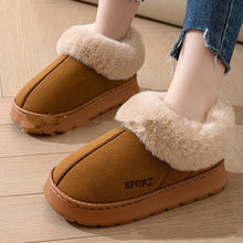 Load image into Gallery viewer, Women's Plush Slippers | Non-Slip Faux Fur Lined Platform Indoor House Shoes