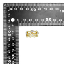 Load image into Gallery viewer, Gold Silver Oval CZ Multiline oval stone Adjustable Ring, Sku#A316