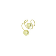 Load image into Gallery viewer, Gold Ball Wrap Line Adjustable Ring, Sku#LD561