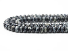 Load image into Gallery viewer, High Quality Dark Blue Faceted Rondelle Tiger Eye Beads, Sku#UA259