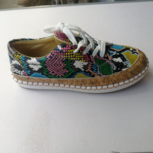 Load image into Gallery viewer, Women's Snake Print Platform Sneakers | Chunky Sole Slip-On Casual Shoes | PU Leather | EU 35-43