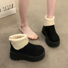 Load image into Gallery viewer, Women's Fleece-Lined Vintage Snow Boots - Warm Winter Ankle Boots with Rubber Sole