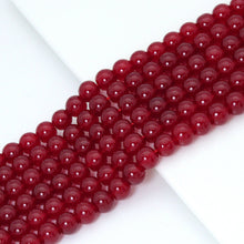 Load image into Gallery viewer, Red Jade Round Smooth Beads, Sku#U2220